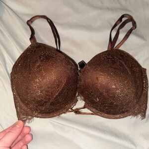 Victoria's Secret Brown Bombshell Lace Bra